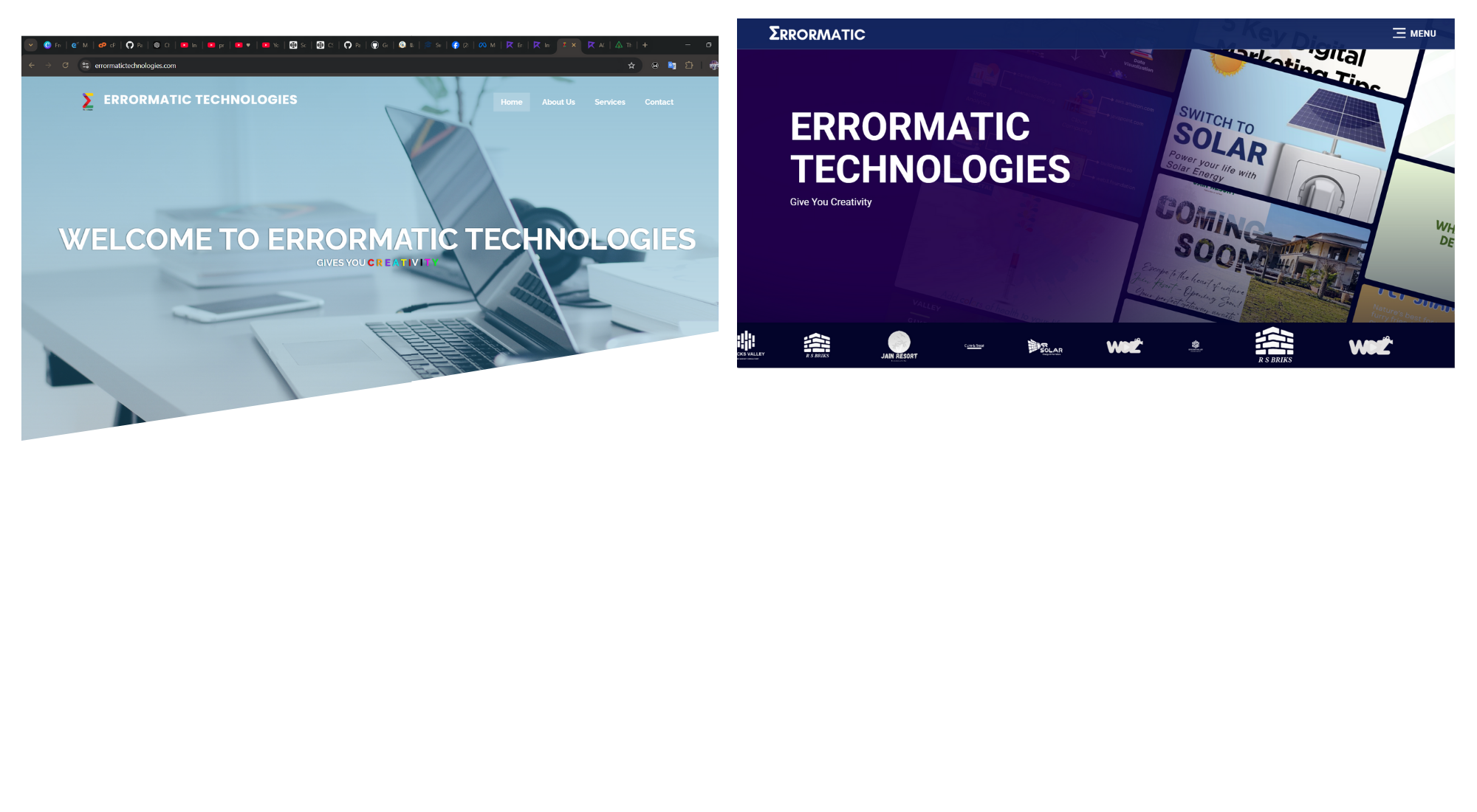 New Church website design comparison - before and after redesign