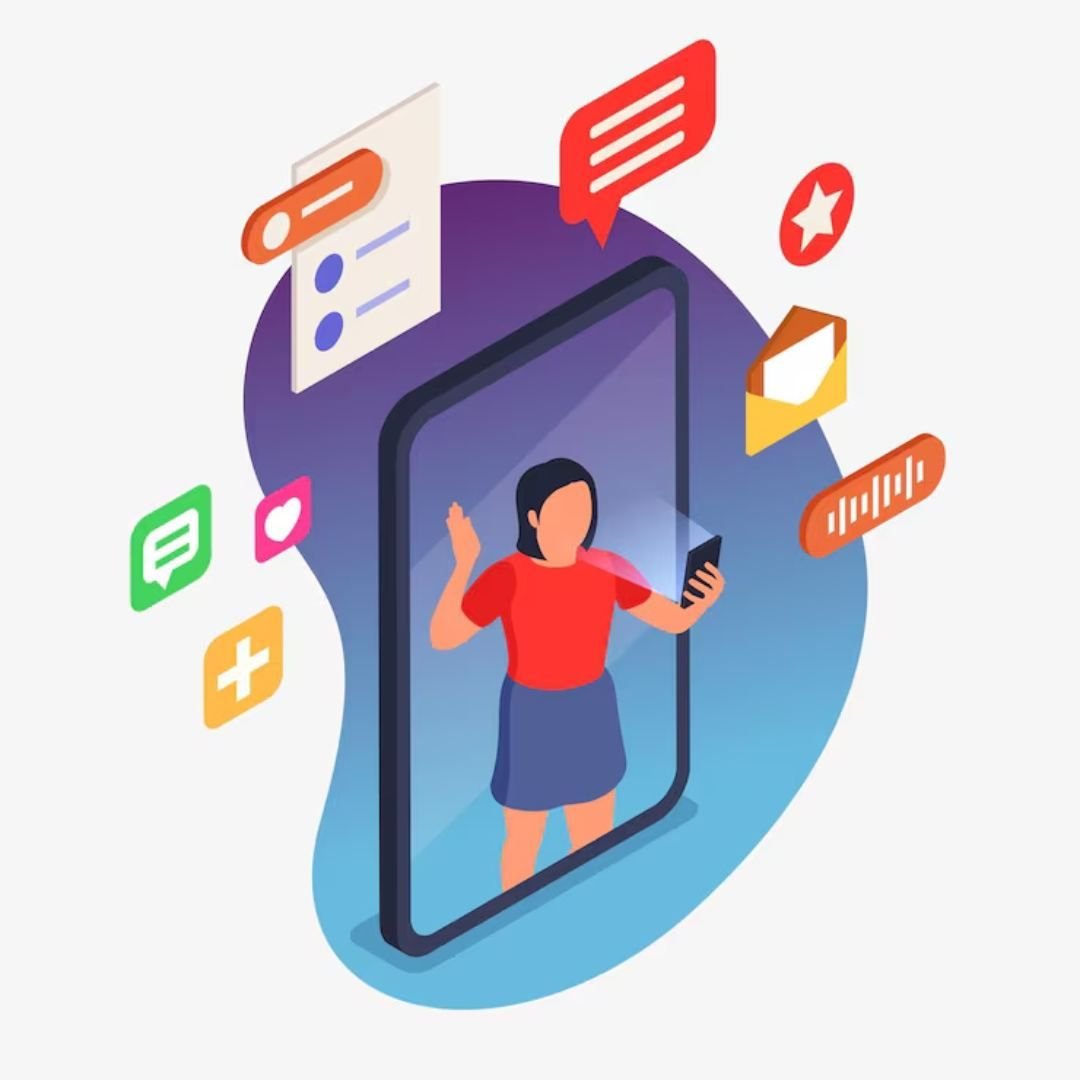 Creative social media design set