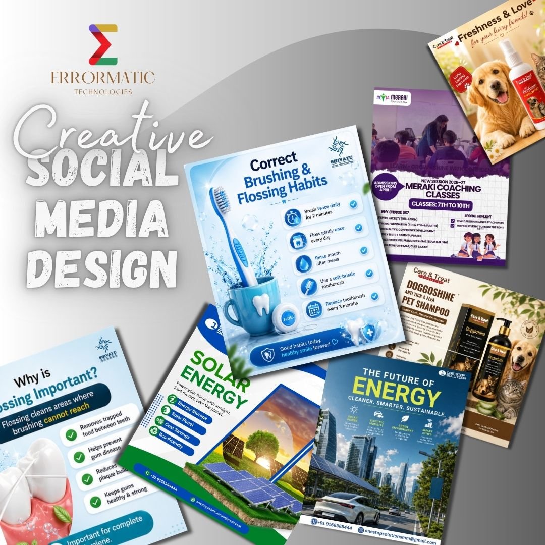Creative social media design set